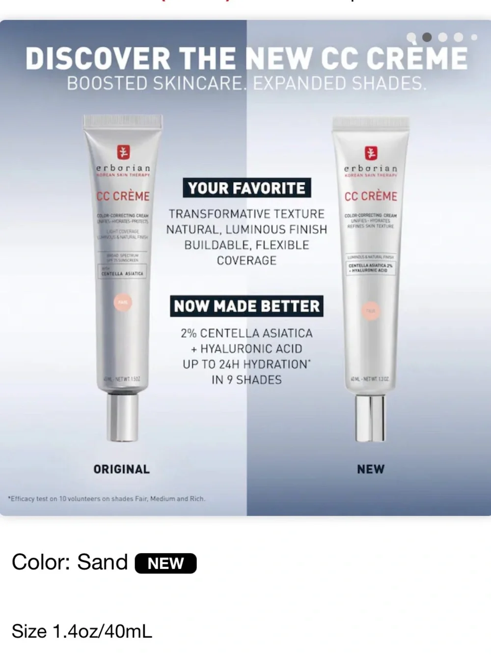 Erborian CC Cream Color-Corrector for Natural Luminous Finish